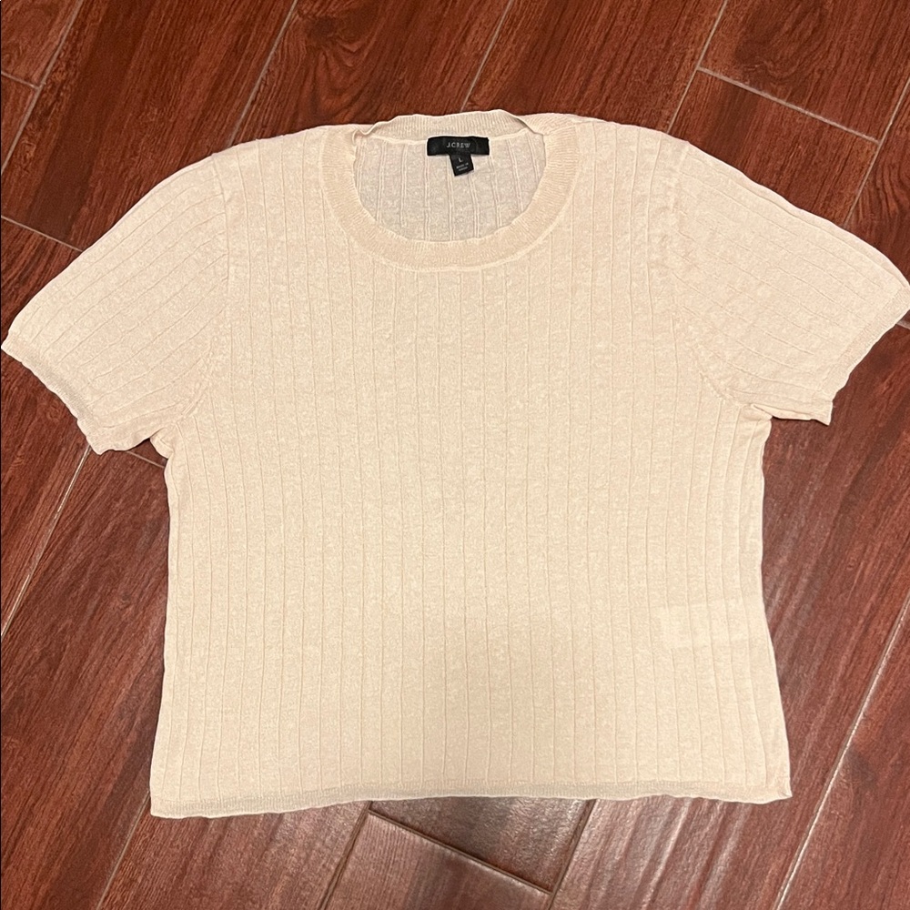 J. Crew Soft Cream Short Sleeve Tee